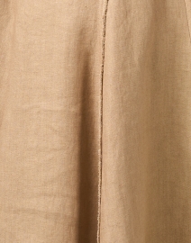 Fabric image thumbnail - Lafayette 148 New York - Tan Linen A-Line Dress 