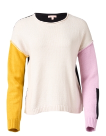 Ivory Multi Color Block Sweater