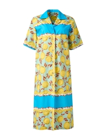Watergreen Lemon Print Dress