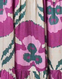 Fabric image thumbnail - Oliphant - Purple Floral Print Smocked Dress