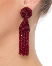 Bordeaux Tassel Earrings