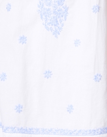 Fabric image thumbnail - Roller Rabbit - Faith White and Blue Embroidered Cotton Dress
