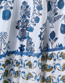 Fabric image thumbnail - Ro's Garden - Daphne White and Blue Floral Dress