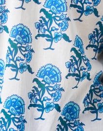 Fabric image thumbnail - Ro's Garden - Norway Blue and White Floral Cotton Shirt
