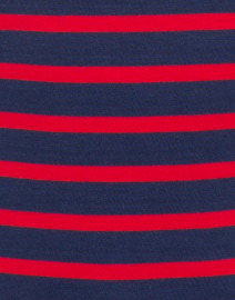Fabric image thumbnail - Saint James - Galathee Navy and Red Striped Shirt