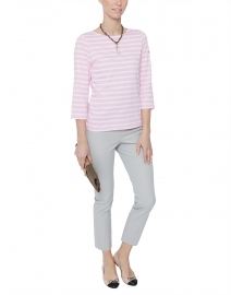 Galathee Pink and White Striped Shirt