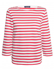 Saint James - Galathee White and Red Striped Shirt