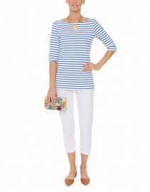 Phare White and Cabine Blue Striped Shirt