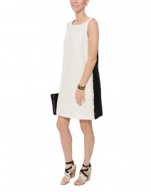 Petra Black and White Ribbed Dress