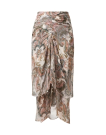 Product image thumbnail - Veronica Beard - Sira Multi Print Silk Skirt