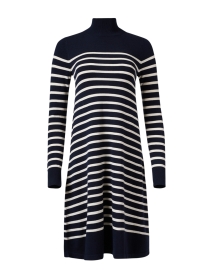 Product image thumbnail - Weekend Max Mara - Sesia Navy Stripe Knit Dress