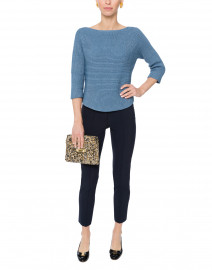 Sole Sky Blue Ribbed Boatneck Sweater