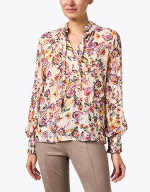 Front image thumbnail - Weill - Ivory Multi Print Blouse