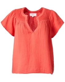 Tati Orange Cotton Gauze Top