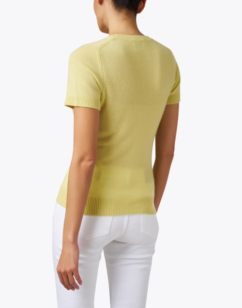 Back image - Allude - Citrus Yellow Cashmere Sweater