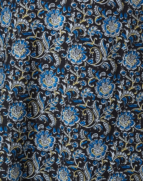 Fabric image - Apiece Apart - Bali Black and Blue Print Dress