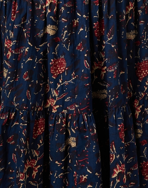 Fabric image - Apiece Apart - Trinidad Blue Multi Print Cotton Dress