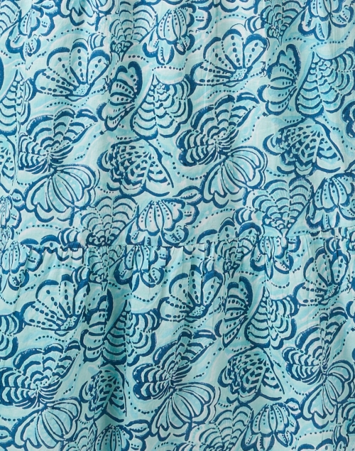 Fabric image - Banjanan - Poppy Aqua Print Cotton Dress