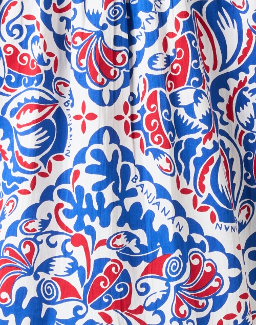 Fabric image - Banjanan - Riley Red White and Blue Print Top