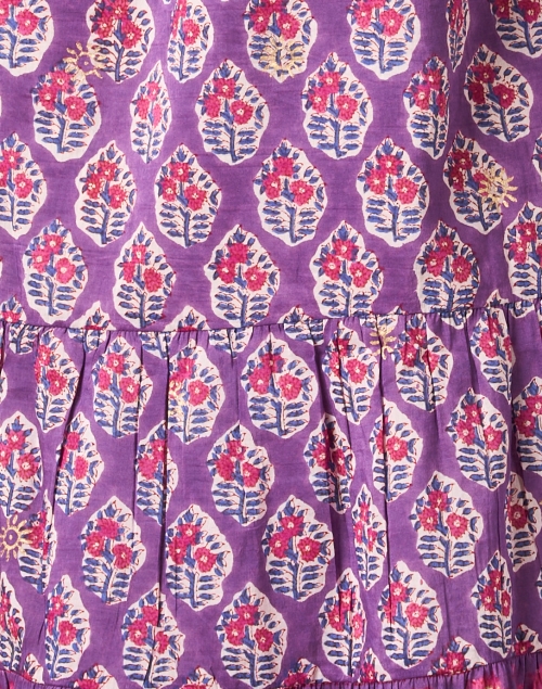 Fabric image - Bell - Holly Purple Print Dress