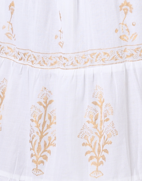Fabric image - Bella Tu - Bettina White and Gold Cotton Dress