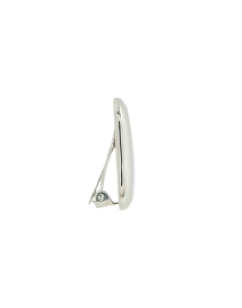 Back image - Ben-Amun - Silver Bean Clip Earrings