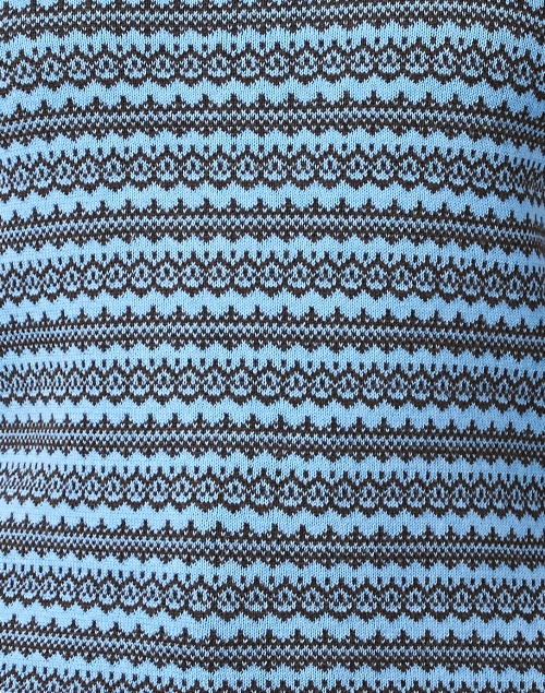 Fabric image - Blue - Blue and Brown Fairisle Pima Cotton Sweater