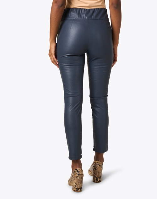 Back image - Brochu Walker - Juniper Dark Blue Faux Leather Pant
