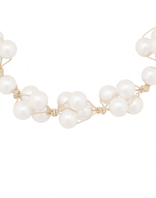 Front image - Deborah Grivas - White Pearl Woven Necklace