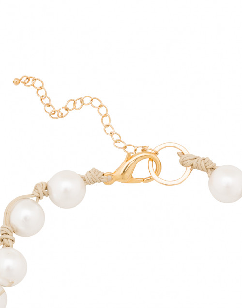 Back image - Deborah Grivas - White Pearl Woven Necklace