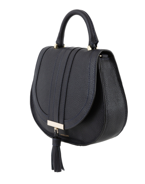 Front image - DeMellier - Mini Venice Navy Pebbled Leather Cross-Body Bag