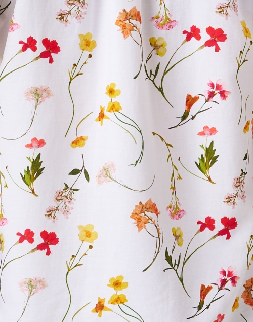 Fabric image - Ecru - Loren White Floral Blouse