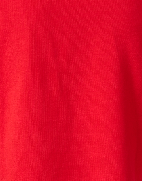 Fabric image - E.L.I. - Red Pima Cotton Mock Neck Top 