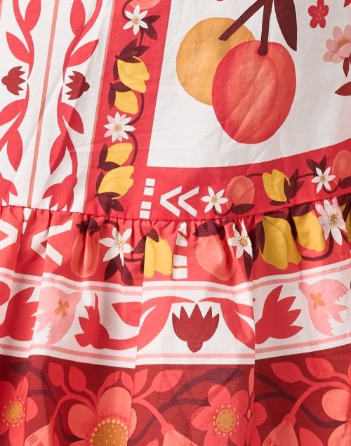 Fabric image - Farm Rio - White and Red Multi Print Dress