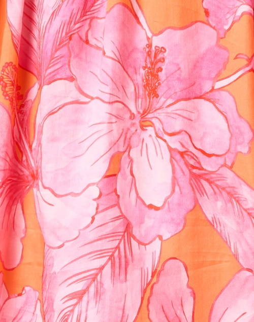 Fabric image - Finley - Candace Orange and Pink Floral Cotton Top