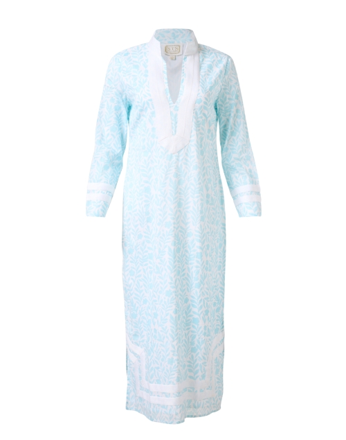 Product image - Sail to Sable - White and Aqua Print Cotton Tunic Dress