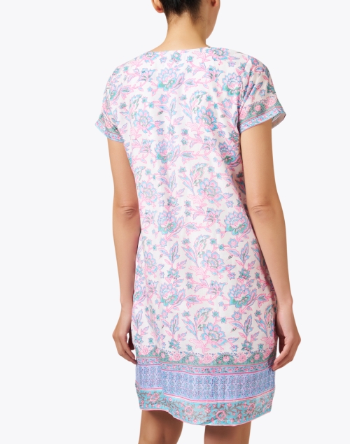 Back image - Bella Tu - Roxanne Pink Floral Print Dress