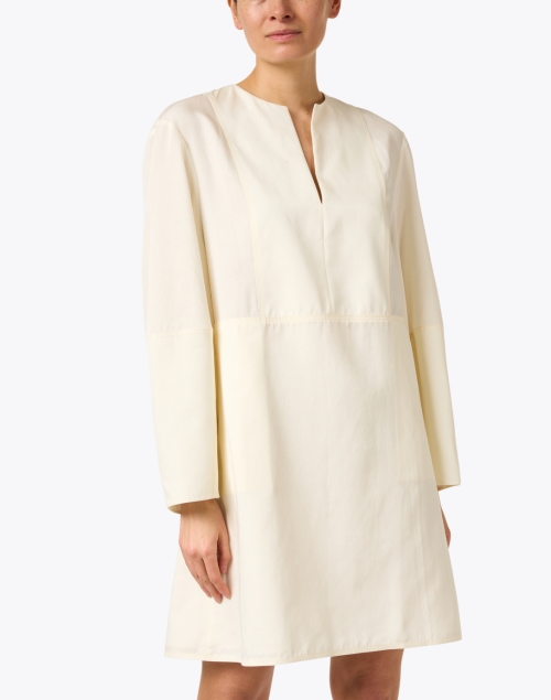 Front image - Joseph - Dasia Ivory Silk Blend Dress