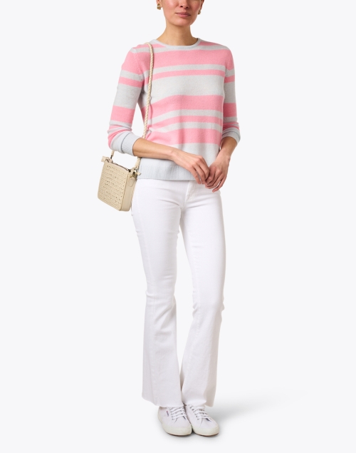 Look image - Jumper 1234 -  Pink and Light Blue Cashmere Sweater