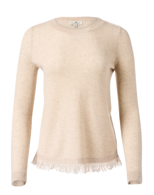 Product image - Cortland Park - Beige Cashmere Fringe Sweater