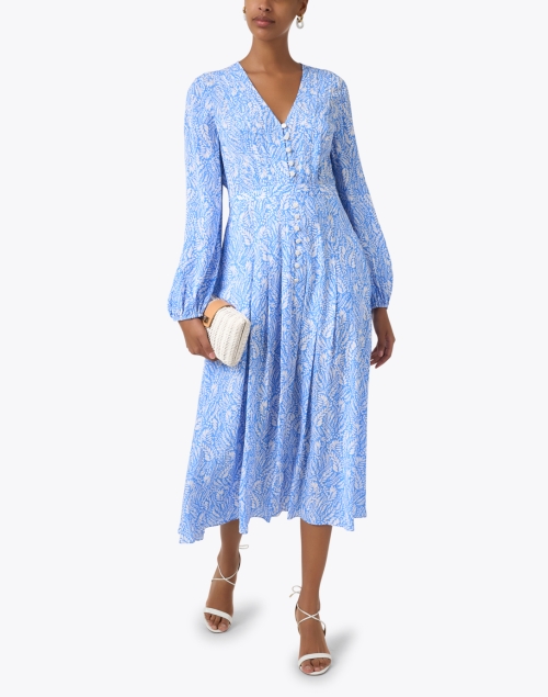 Mira Blue Print Dress