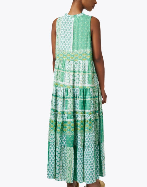 Back image - Walker & Wade - Kaia Green Print Dress