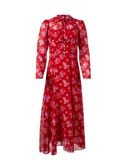 Product image - L.K. Bennett - Keira Red Floral Silk Dress