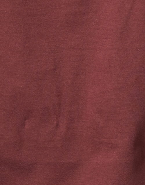 Fabric image - Lafayette 148 New York -  Modern Burgundy Cotton Tee