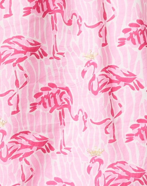 Fabric image - Jude Connally - Lilith Pink Flamingo Print Top