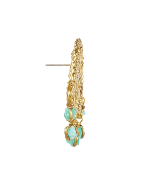 Back image - Mercedes Salazar - Regel Gold and Green Earrings