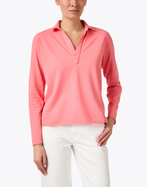 Front image - Frank & Eileen - Patrick Watermelon Popover Henley Top