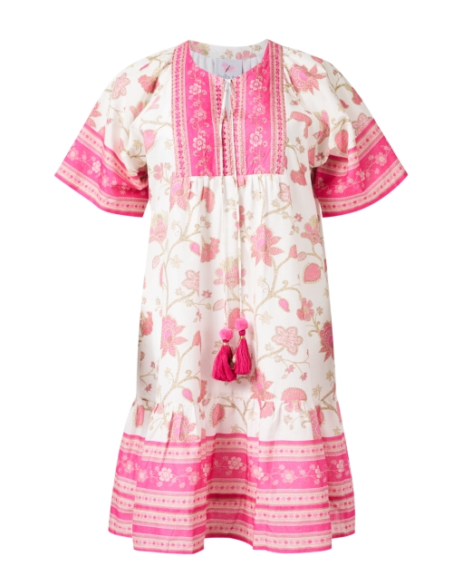 Product image - Bella Tu - Pink Marigold Print Peasant Dress