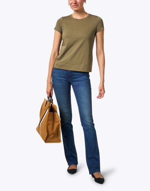 Modern Olive Green Cotton Tee