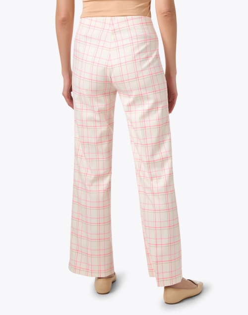 Back image - Peace of Cloth - Jules Pink Plaid Knit Pull On Pant